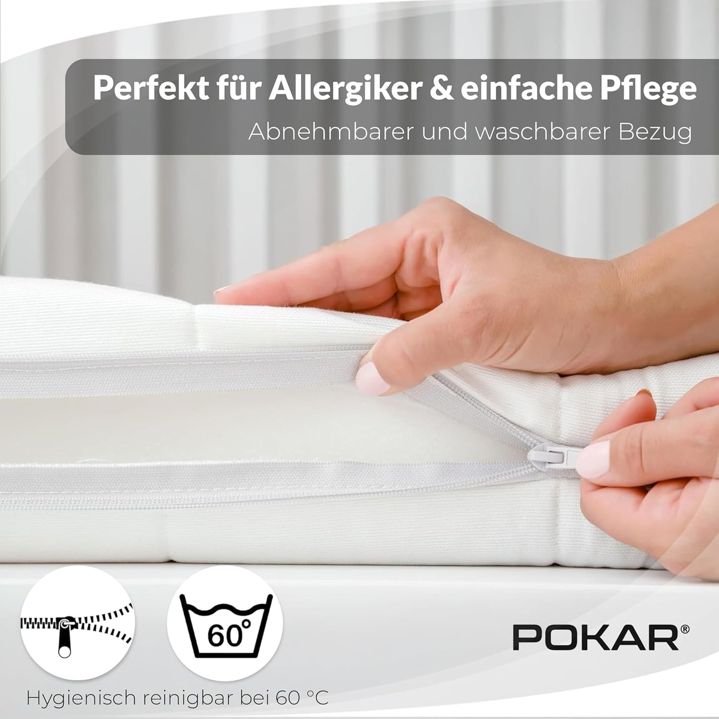 Allergikerfreundlicher Matratzentopper, 80x200