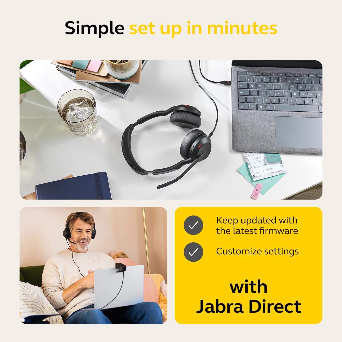 Jabra Evolve2 50 MS, MS Teams USB-C Stereo
