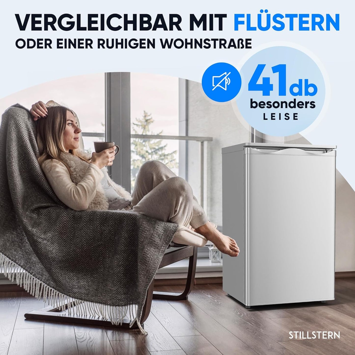 Mini Gefrierschrank mit 3 Fächern (73L), Silber