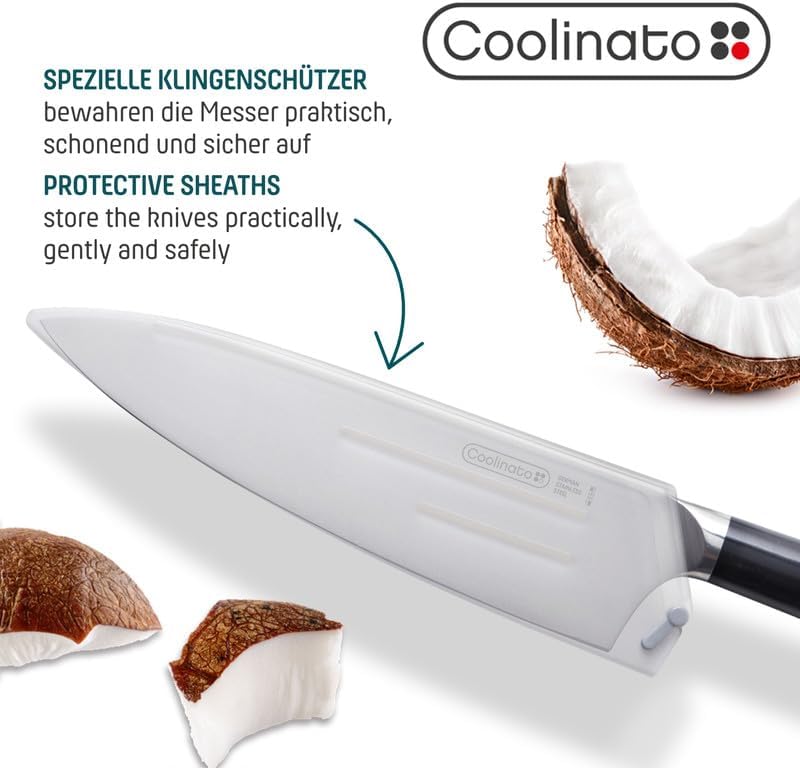 Profi Brotmesser mit Wellenschliff und Klingenschutz, Brotmesser 1er