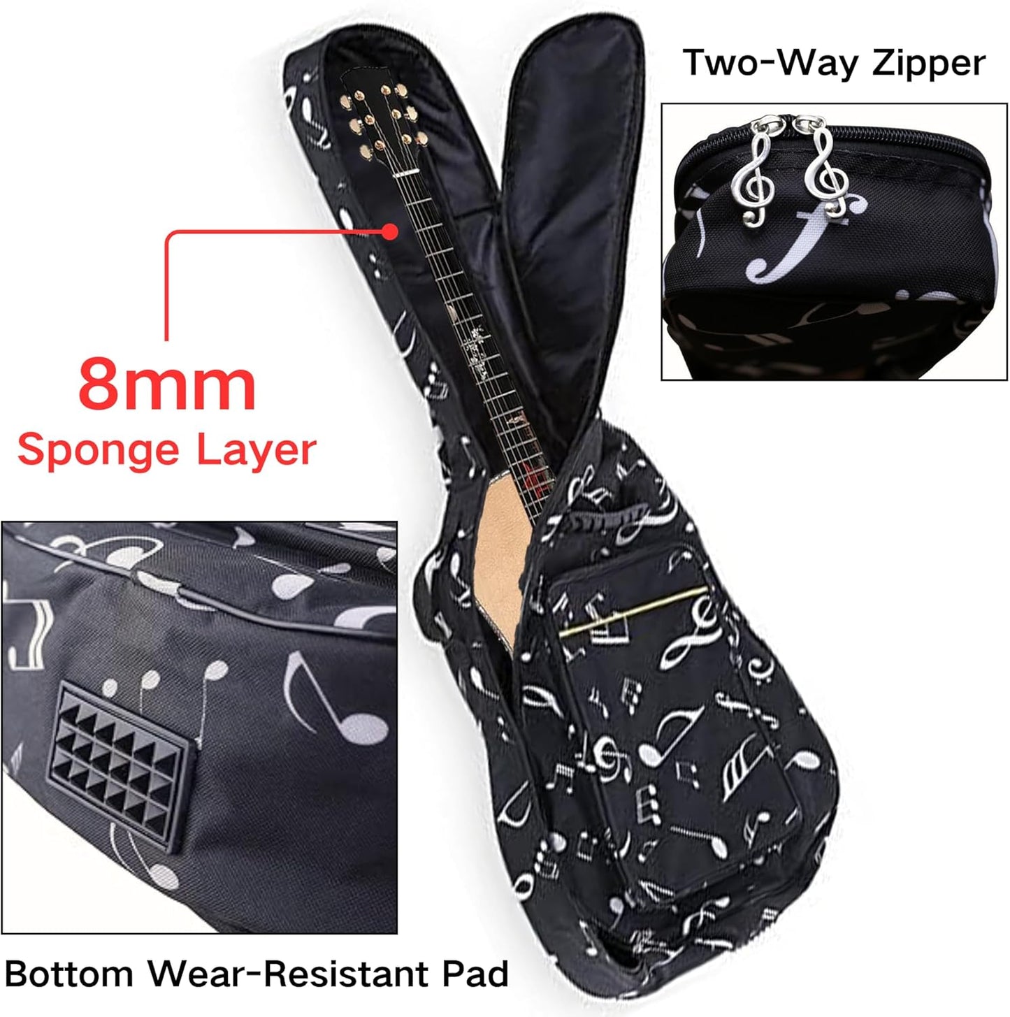 Wasserdichte Gitarrentasche, Schwarz