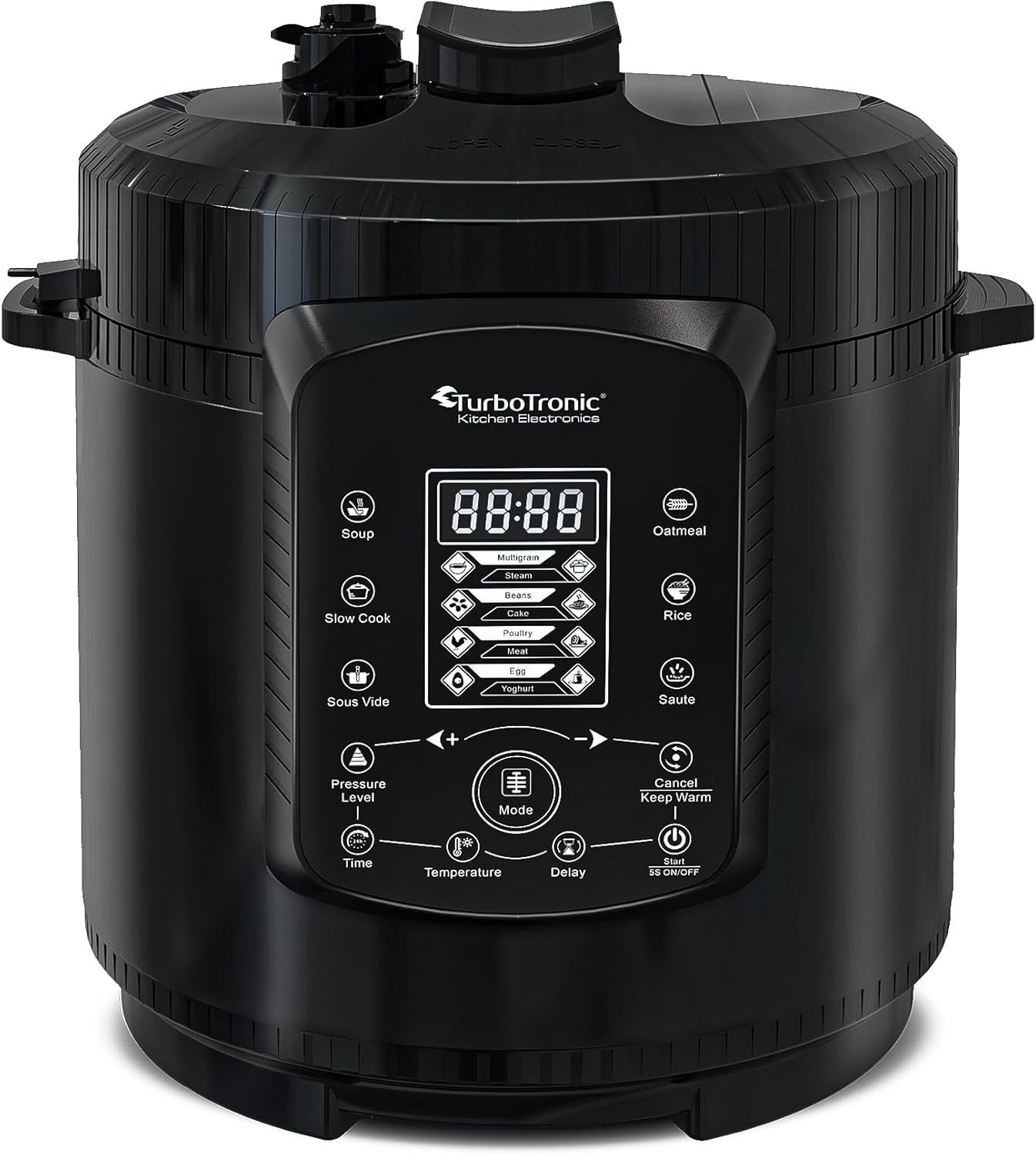 TurboChef Pot Schnellkochtopf, Schwarz