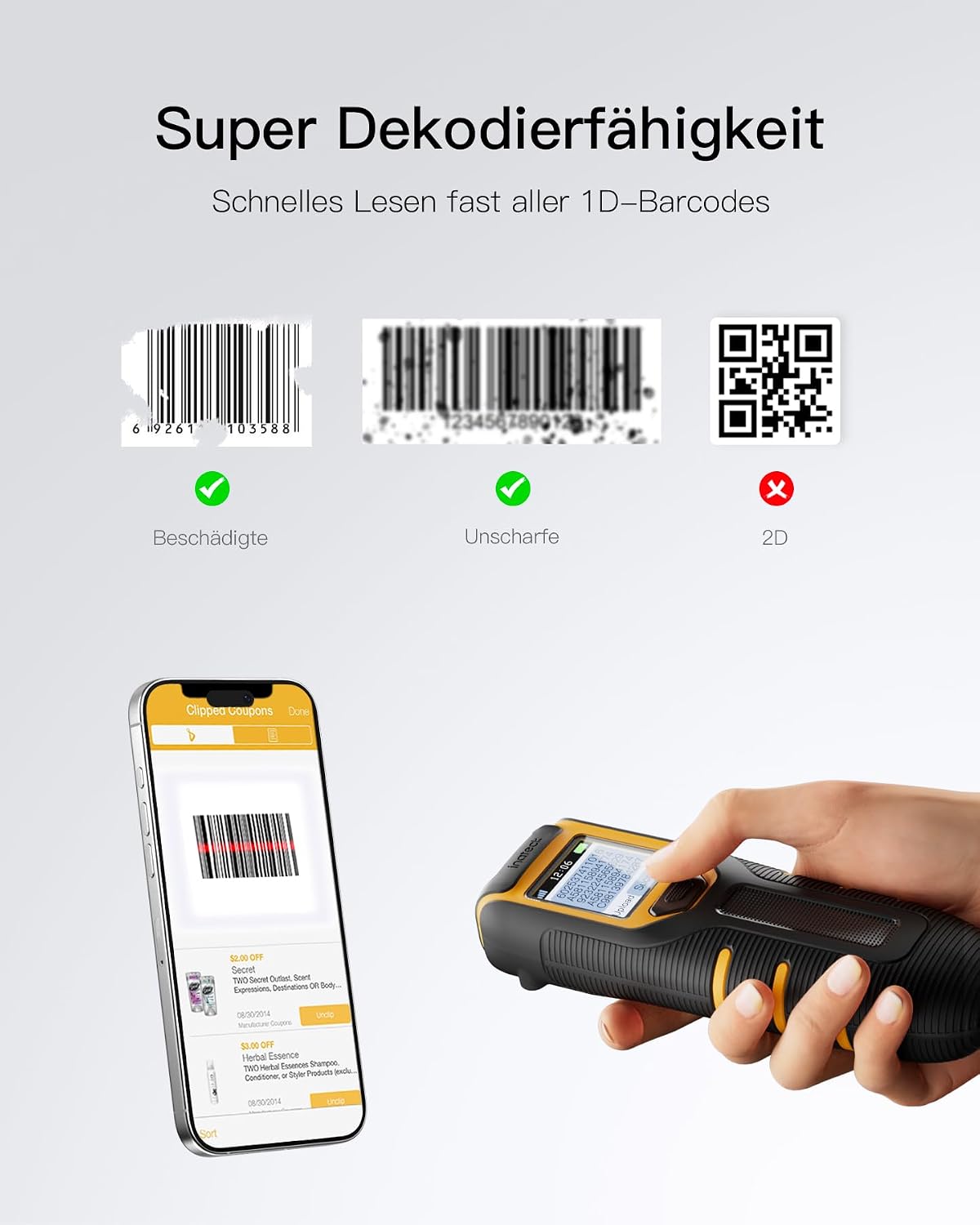 1D-Barcodescanner 49 black (N6036), 1D