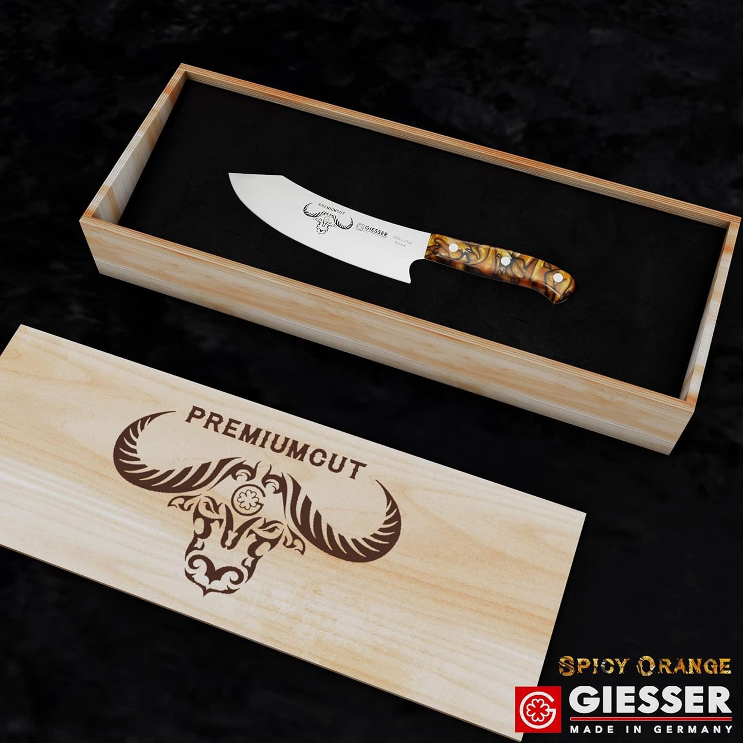 PremiumCut Chefs No 1, 20 cm Kochmesser / Spicy Orange
