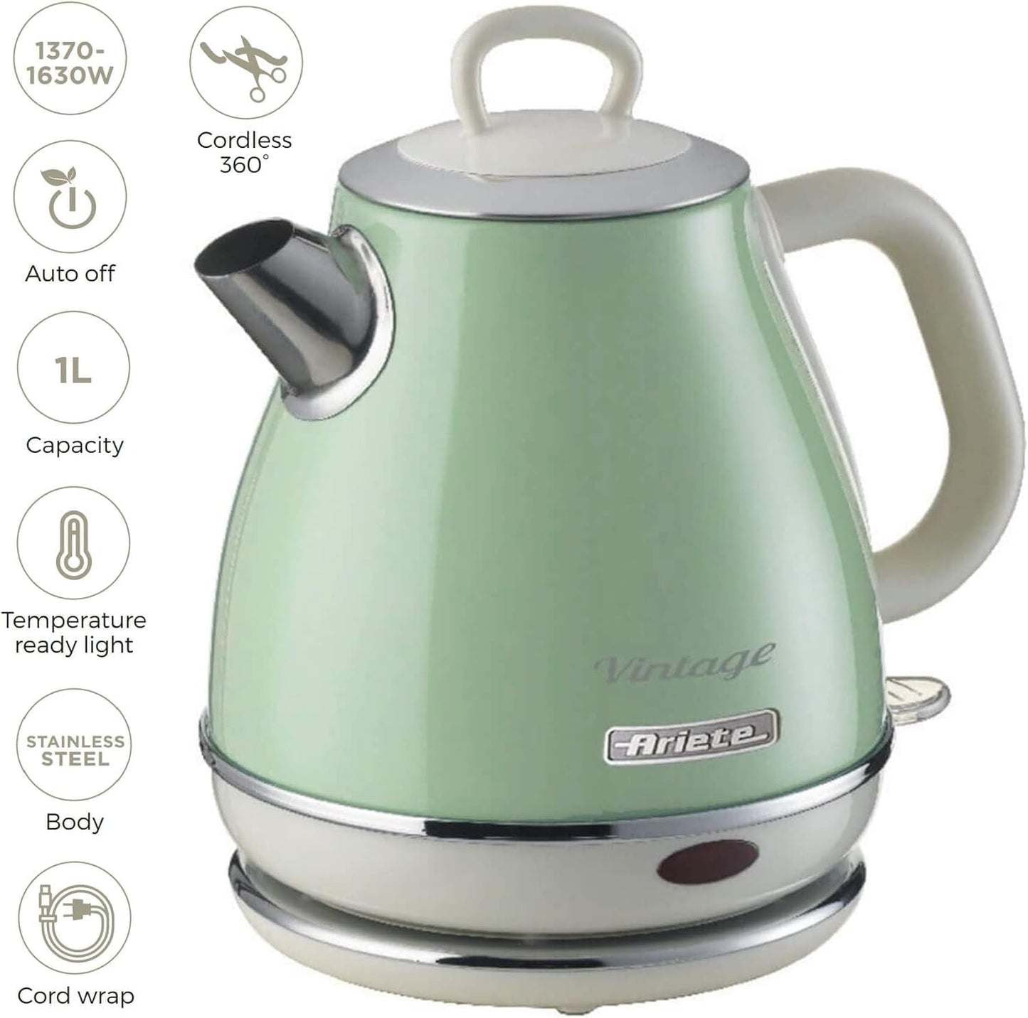 Elektrische Wasserkocher 1L 2868/04, Grün 2868