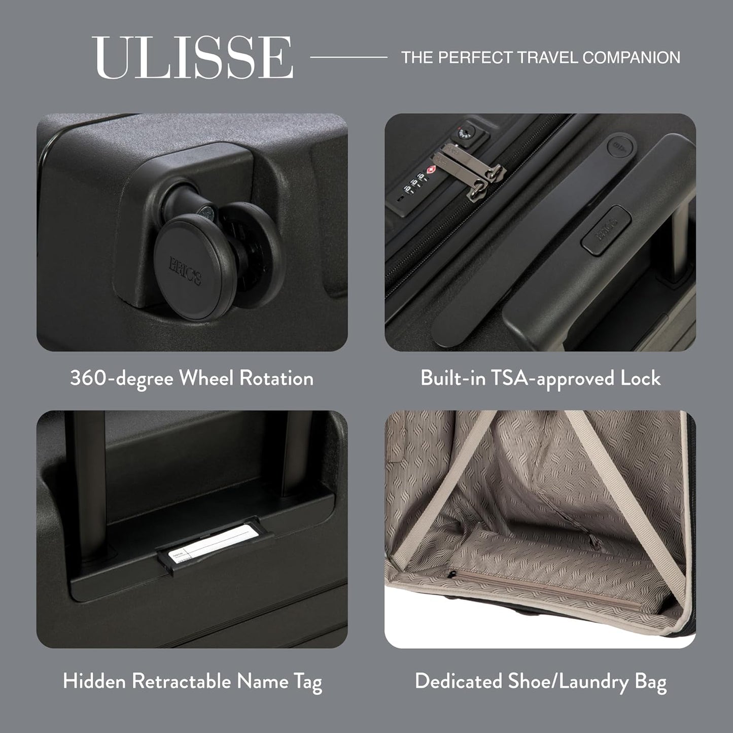 Ulisse Koffer XL, Groß (70-79 cm) Schwarz