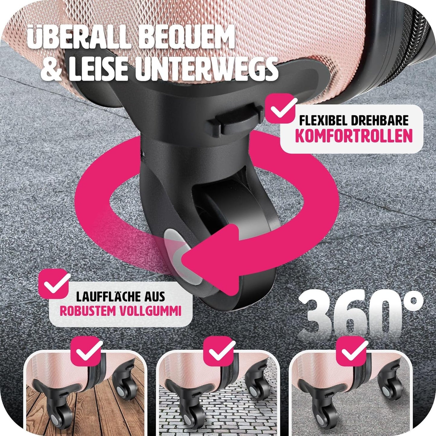 800763 Kofferset 4-TLG, Roségold | Nr. 403409