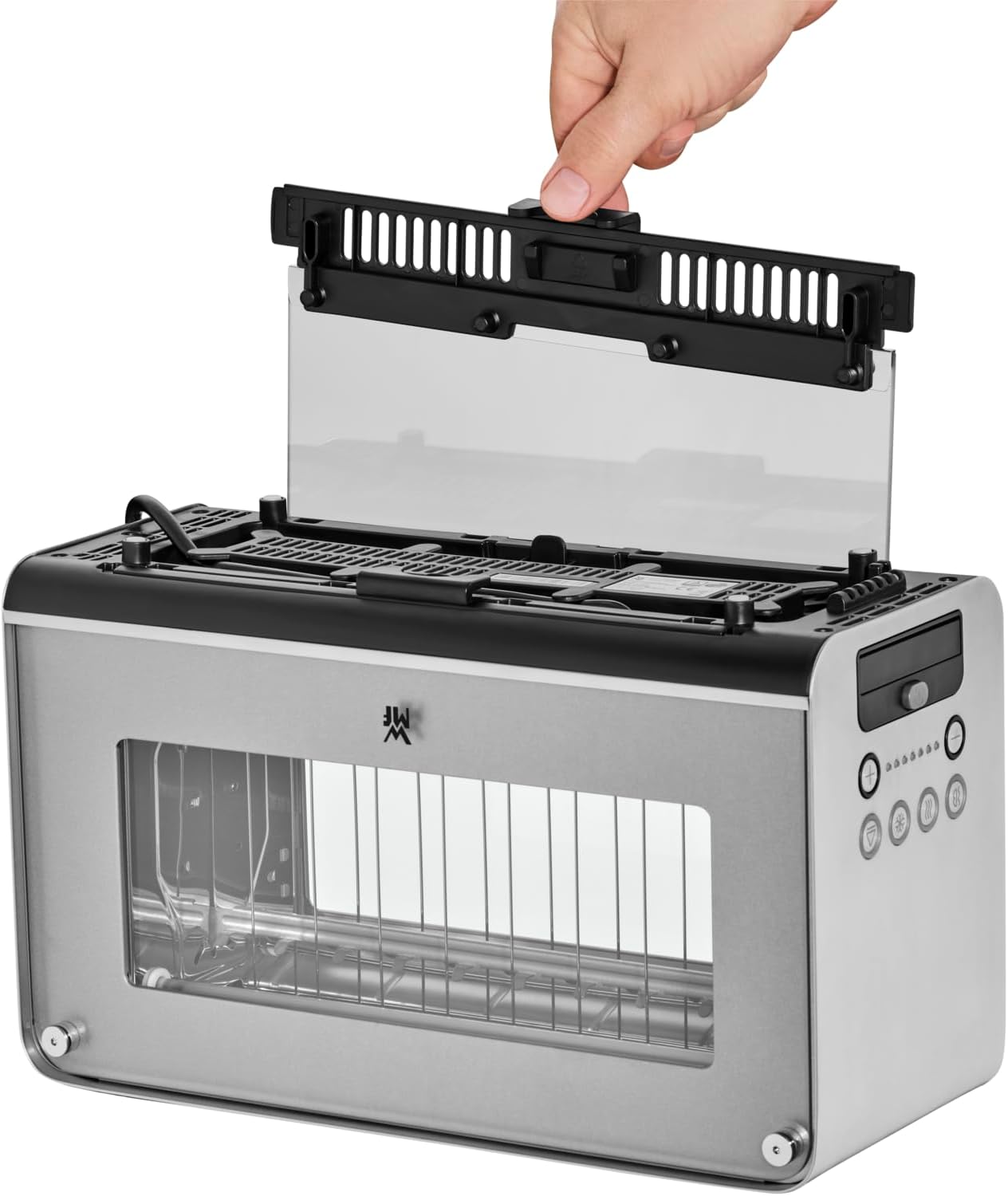 Lono Langschlitztoaster mit Brötchenaufsatz