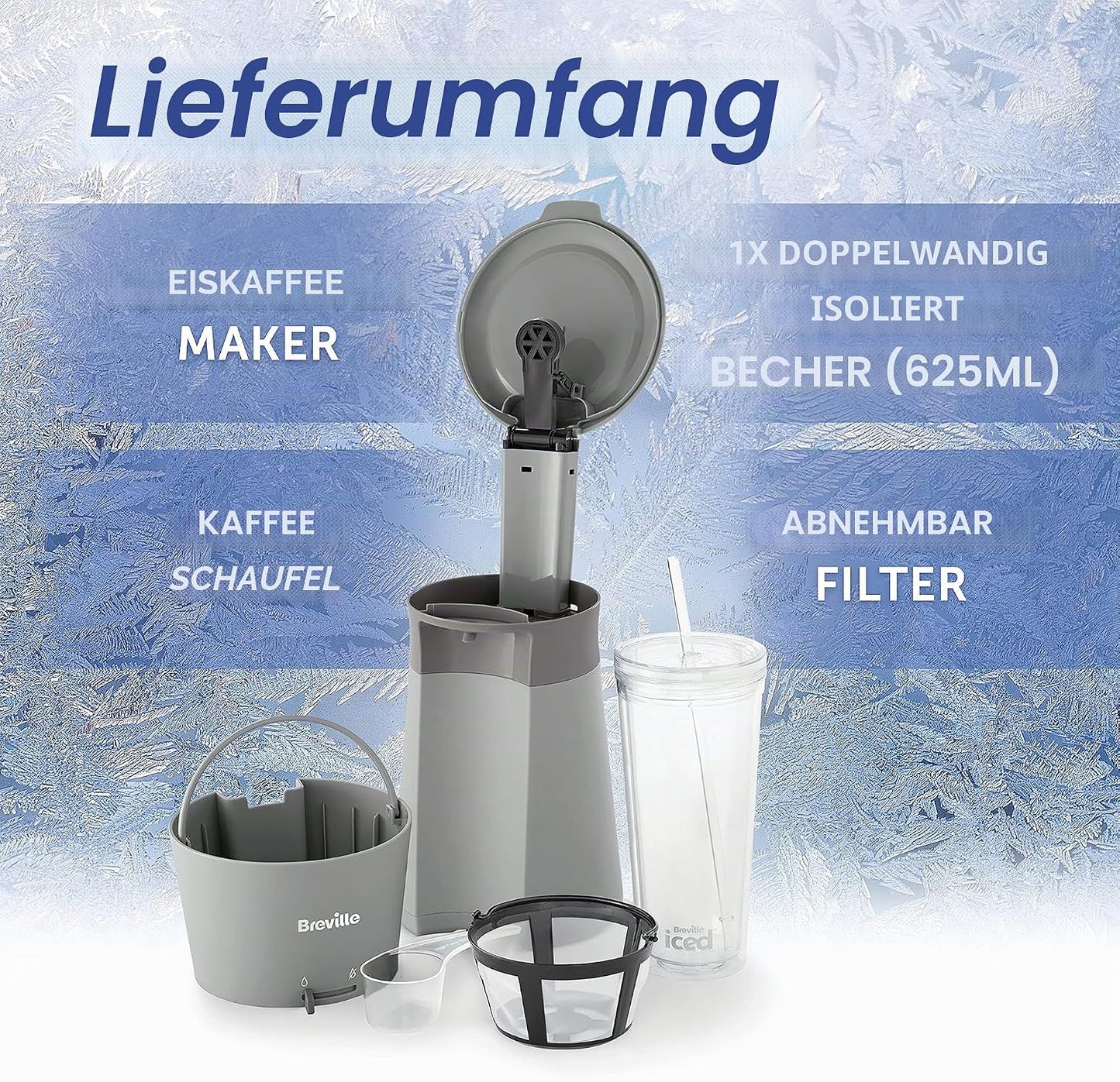 Eiskaffeemaschine, Iced Grau