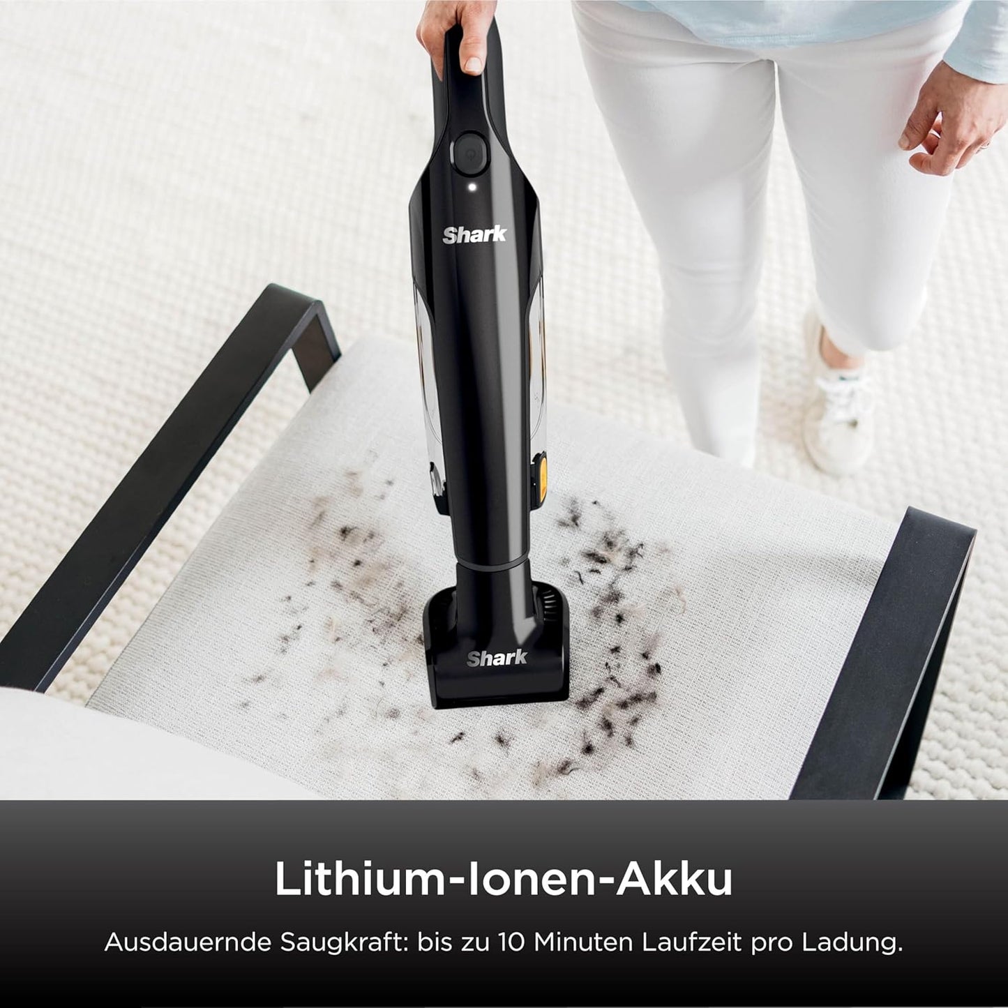 Kabelloser Handstaubsauger, 10 Minuten Laufzeit + 0.45l Schwarz-gelb