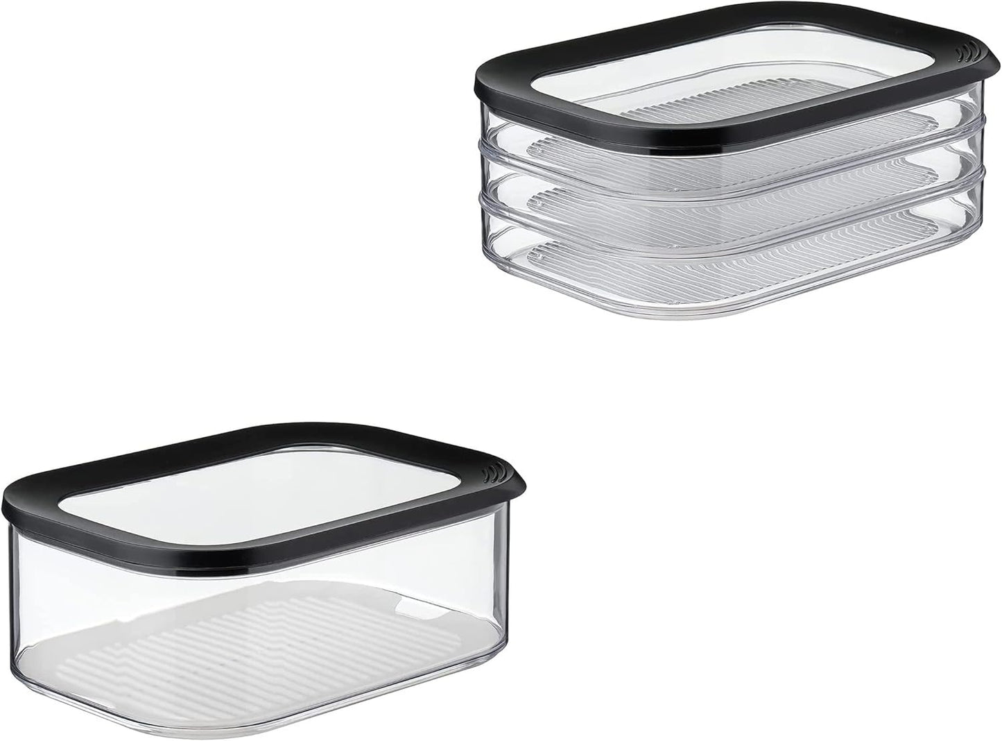 Frischhaltedosen Starter-Set Meat and Cheese Modula, Meat and Cheese Set Schwarz