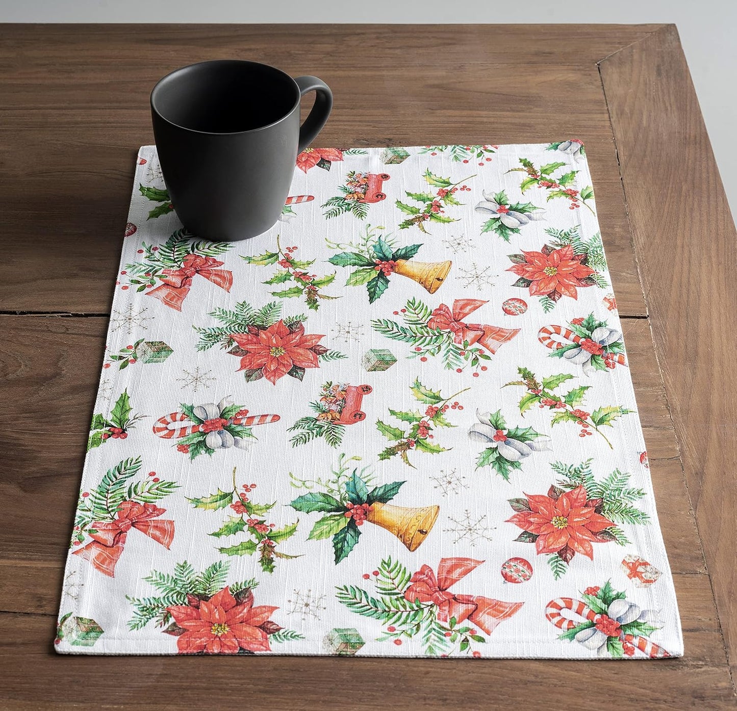 Dekoratives 4er-Tischset mit Weihnachtsmotiven, 02 - Chromo
