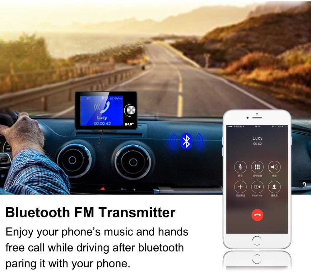 DAB+ Radio-Adapter mit Bluetooth, DAB with colorful screen