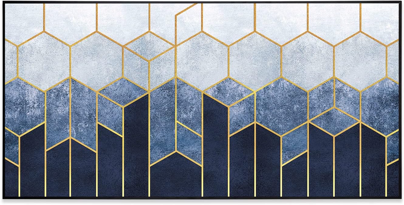 Infrarotheizung, 120 x 60 cm/ 700 W Blaue Linie - Schwarz