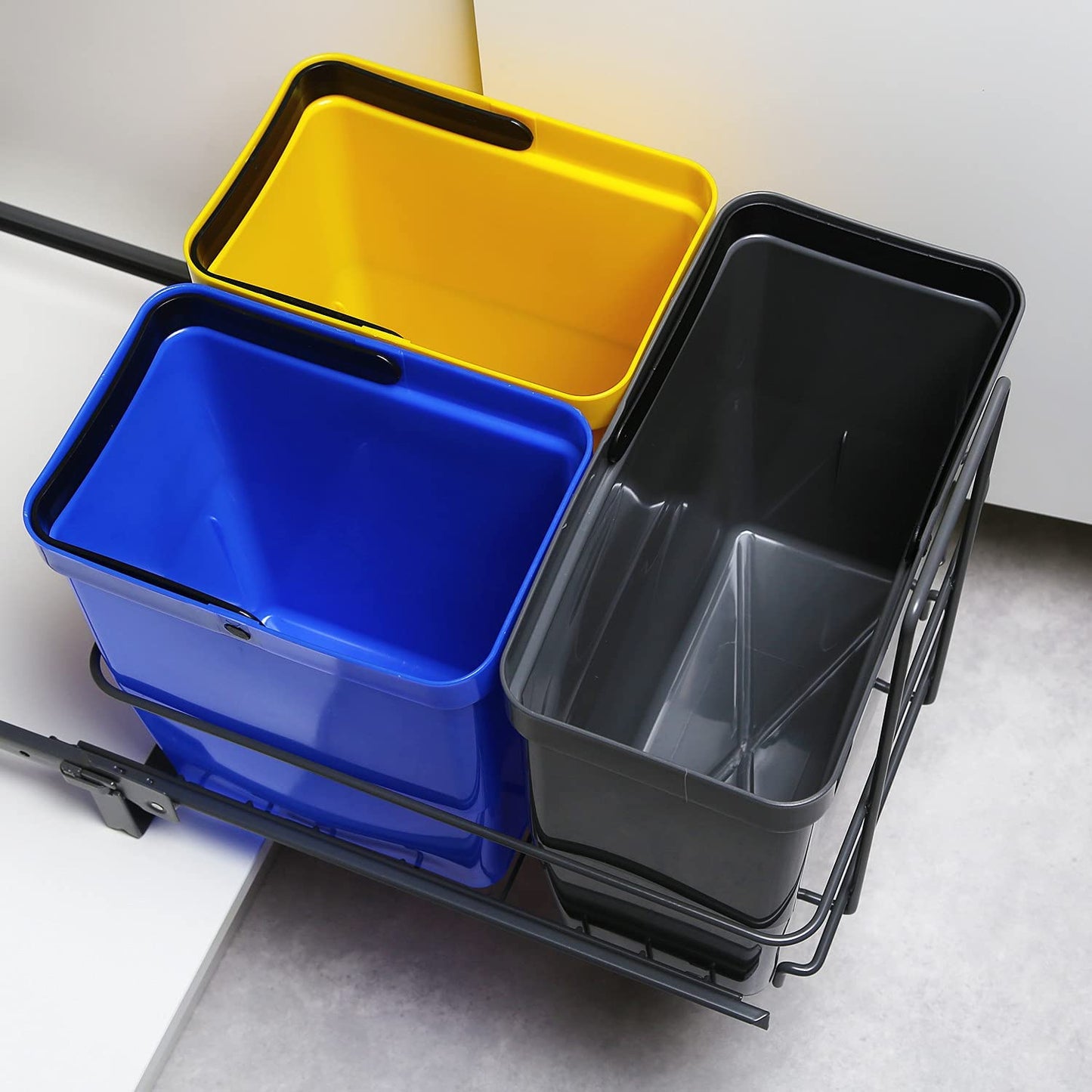 Platzsparender Mülleimer 8L für Küche, Gelb 8L