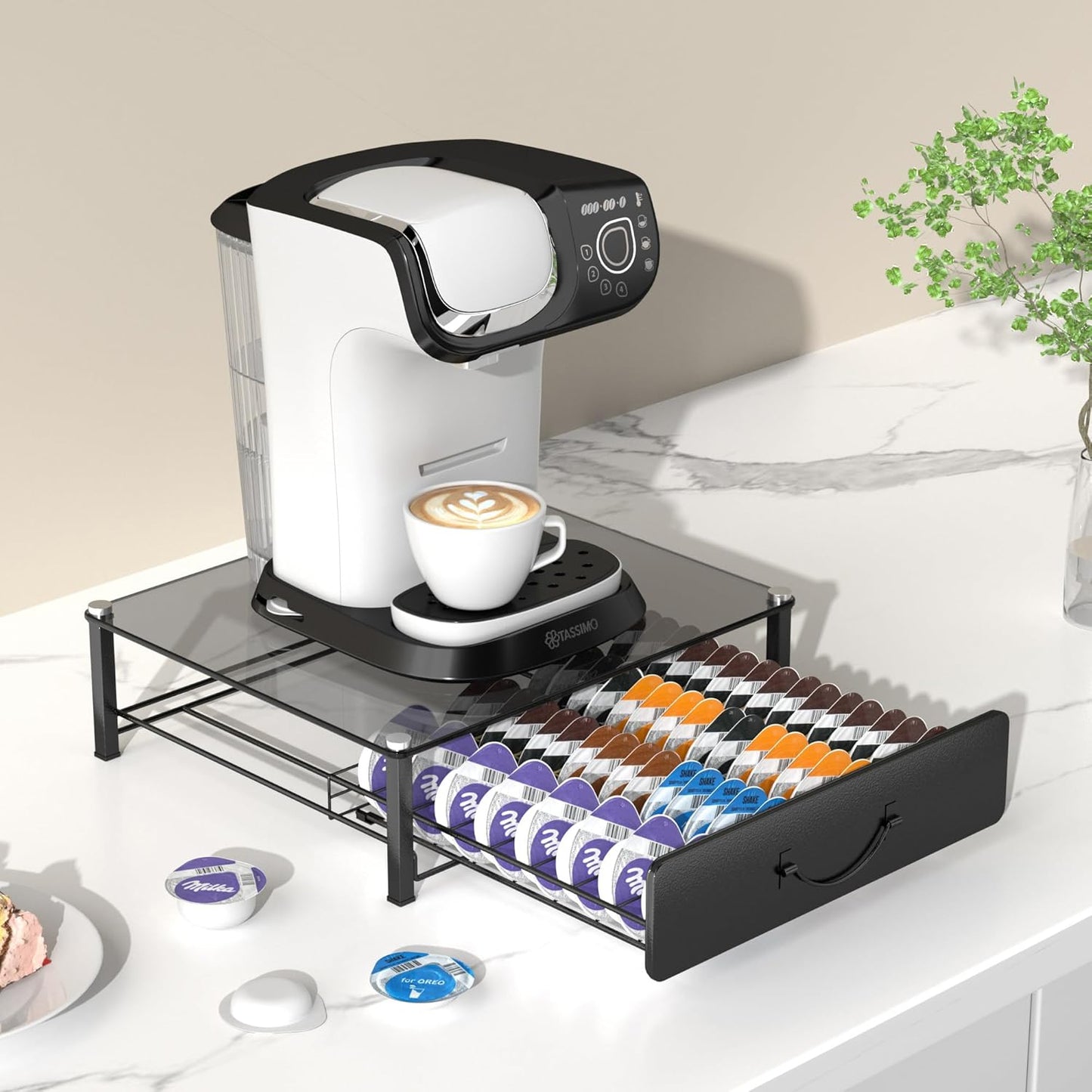 Kapselhalter für Tassimo, Transparentgrau