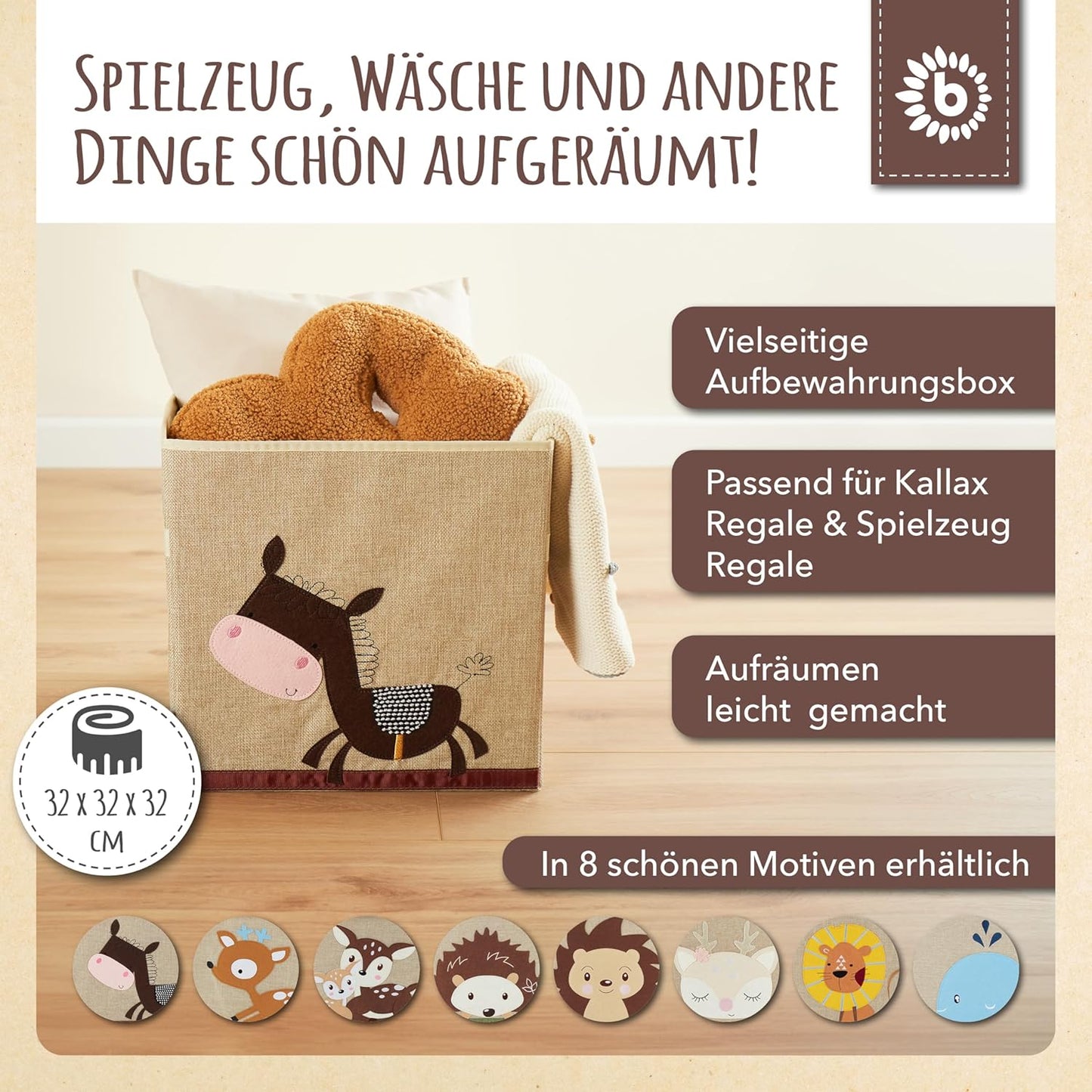 Faltbare Spielzeugkiste, Esel
