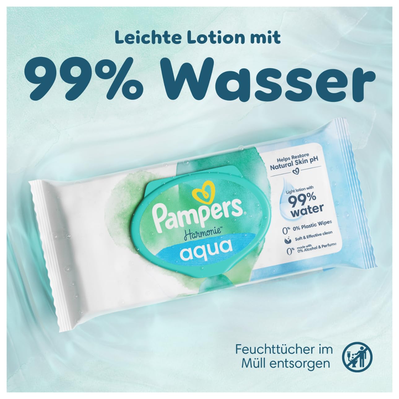 9er-Pack Harmonie Aqua Feuchttücher, 48 stück (9er Pack)