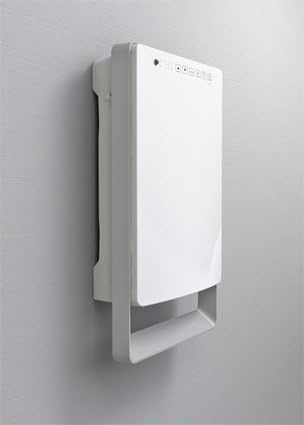 Digitaler Wand-Heizlüfter mit Handtuchstange, Weiss Glänzend/Grau