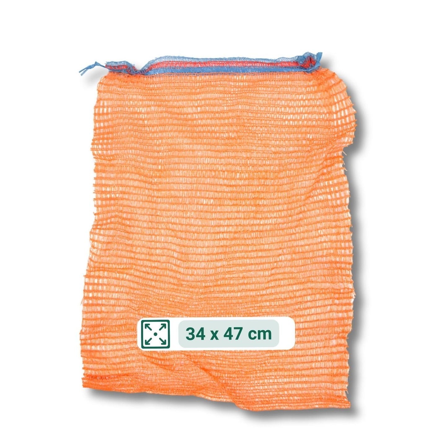 100er-Pack Gemüsesäcke mit Zugband, 5 kg - 34 x 47 cm Orange - mit Zugband