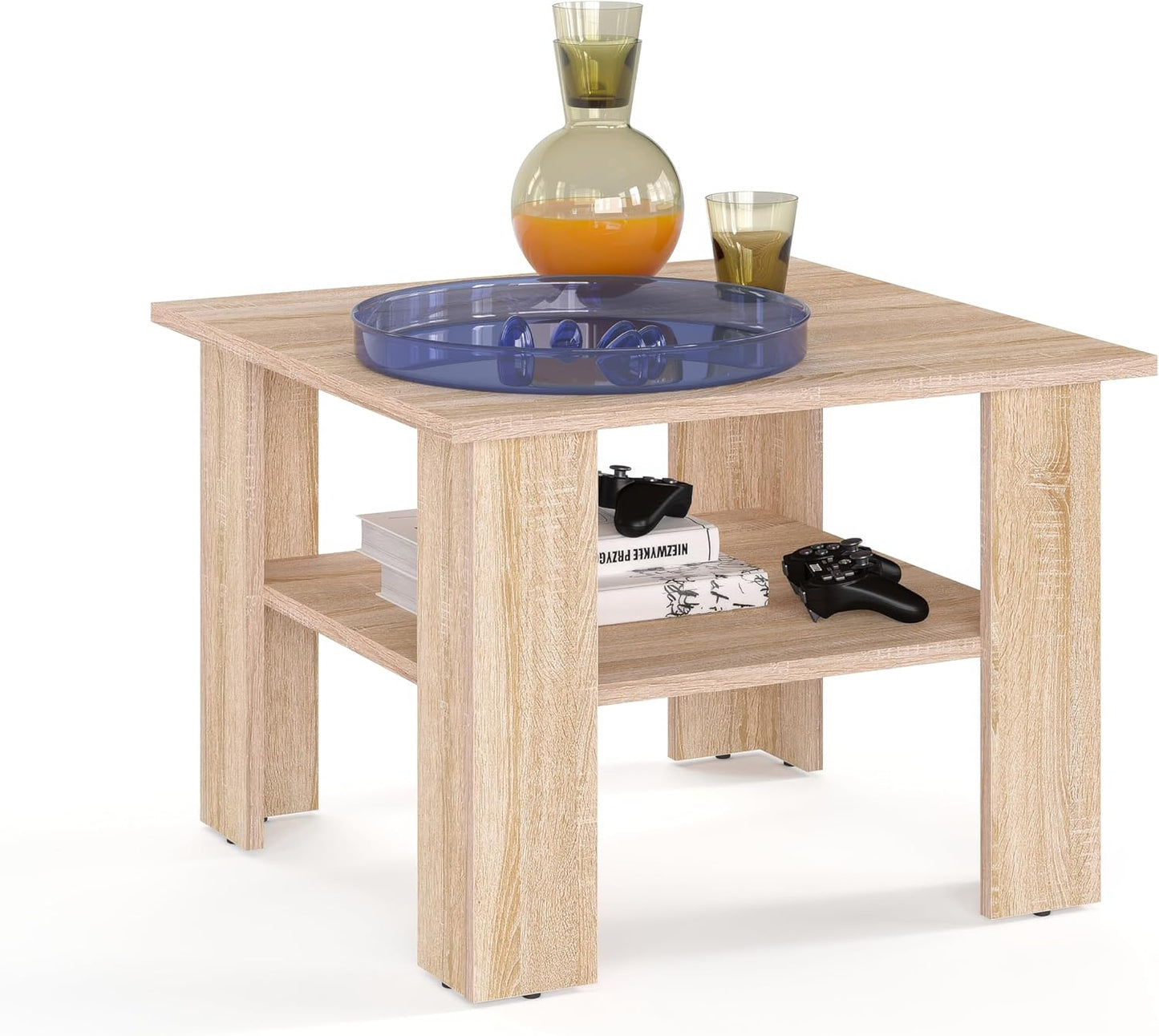 Quadratischer Couchtisch Vienna, 60 x 60 x 43 cm Sonoma Eiche