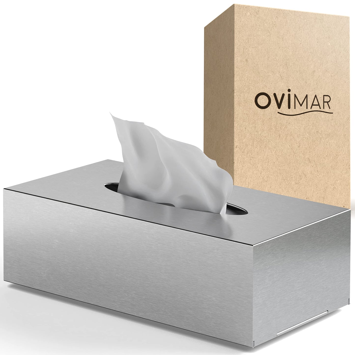 Kosmetiktücher-Box Fornaes, Silber