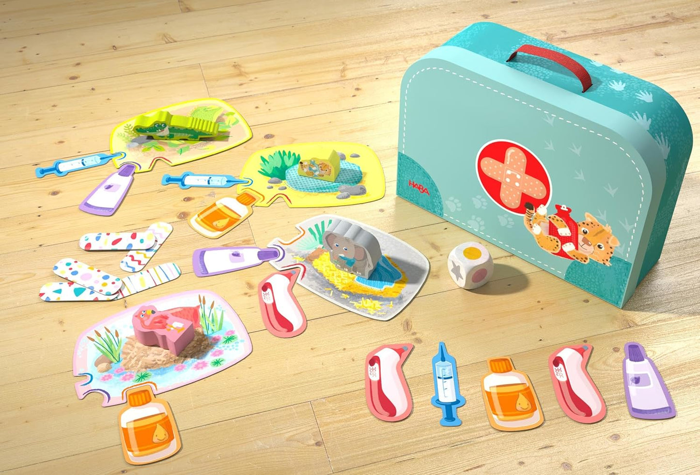 Tierarzt-Würfelspiel für Kinder ab 2 Jahren