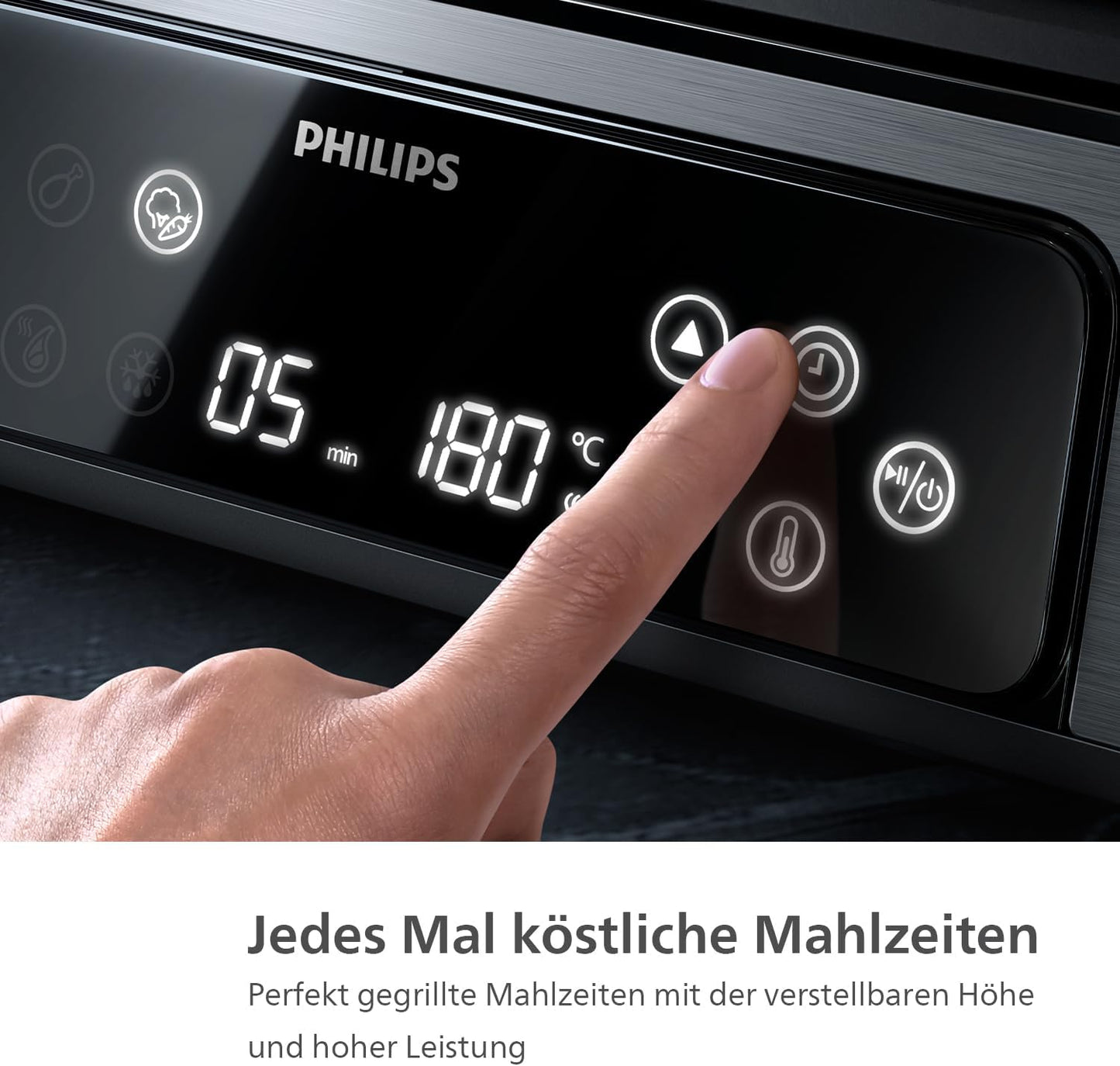 Kontaktgrill HD6307/70, Kontaktgrill Digitale Temperaturkontrolle + Thermometer