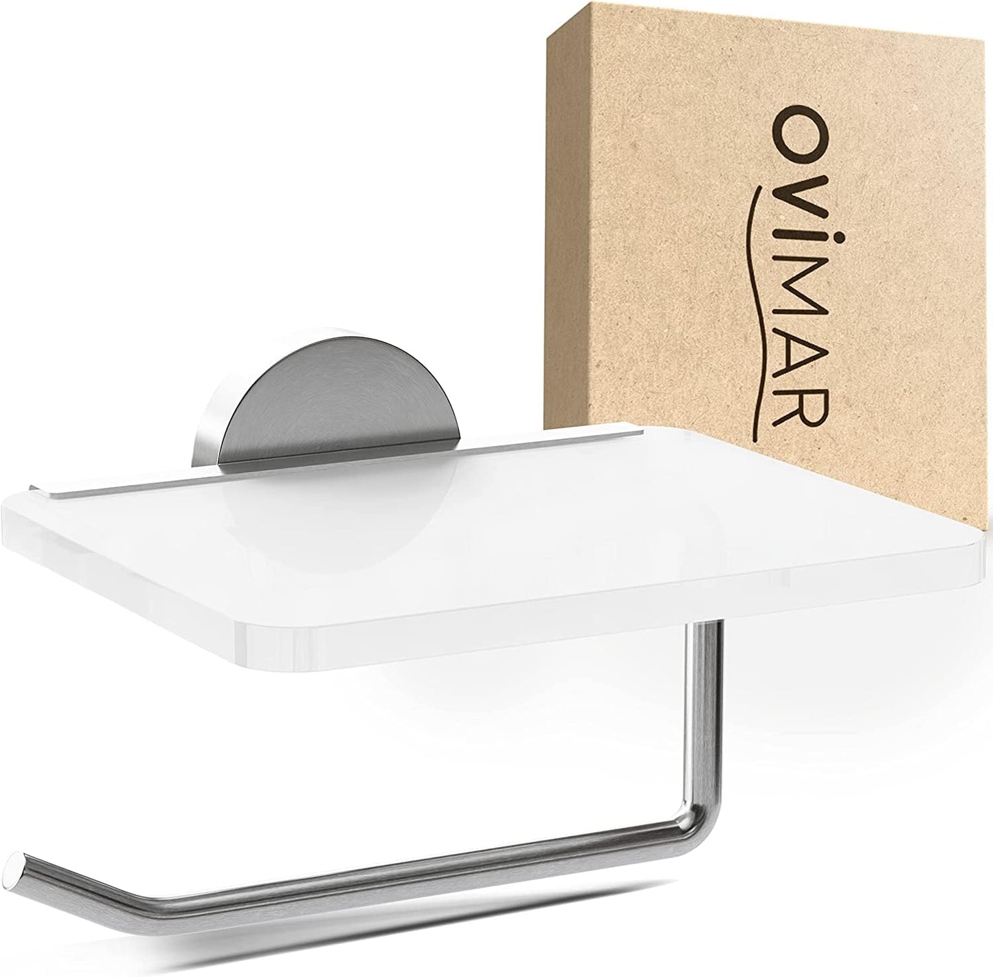 Toilettenpapierhalter Helnaes, Silber Glas