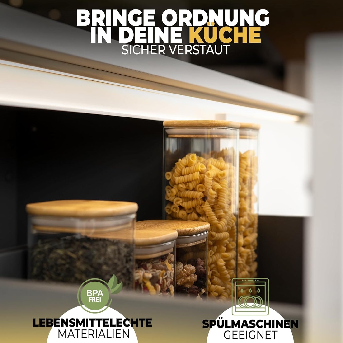 6-teiliges Vorratsgläser-Set, 6er Set