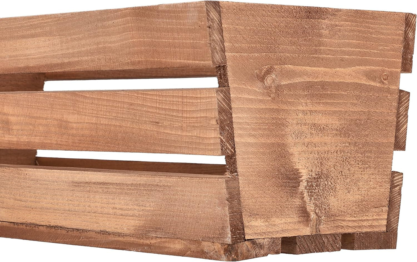Holzblumenkasten mit Kunststoffeinsatz, Braun 60 x 18 x 15 cm