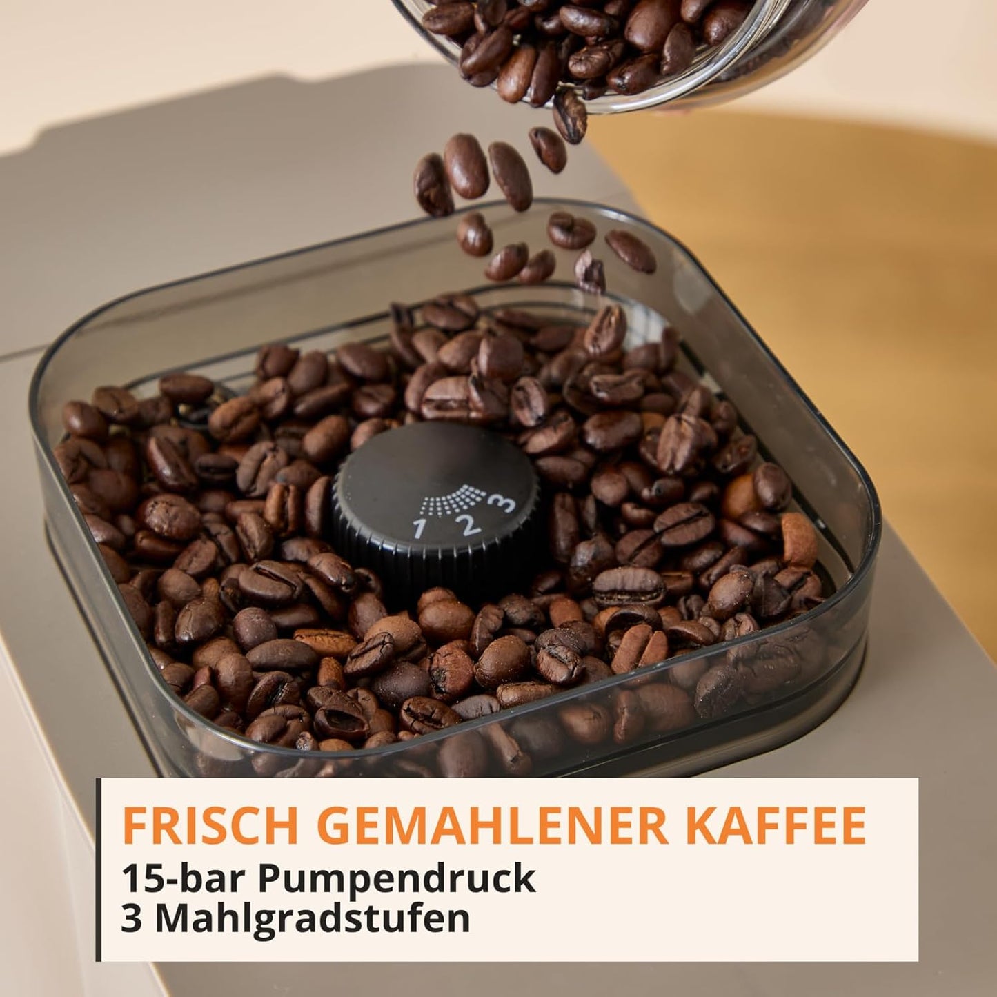 Coffee Crush Extra Kaffeevollautomat, Beige