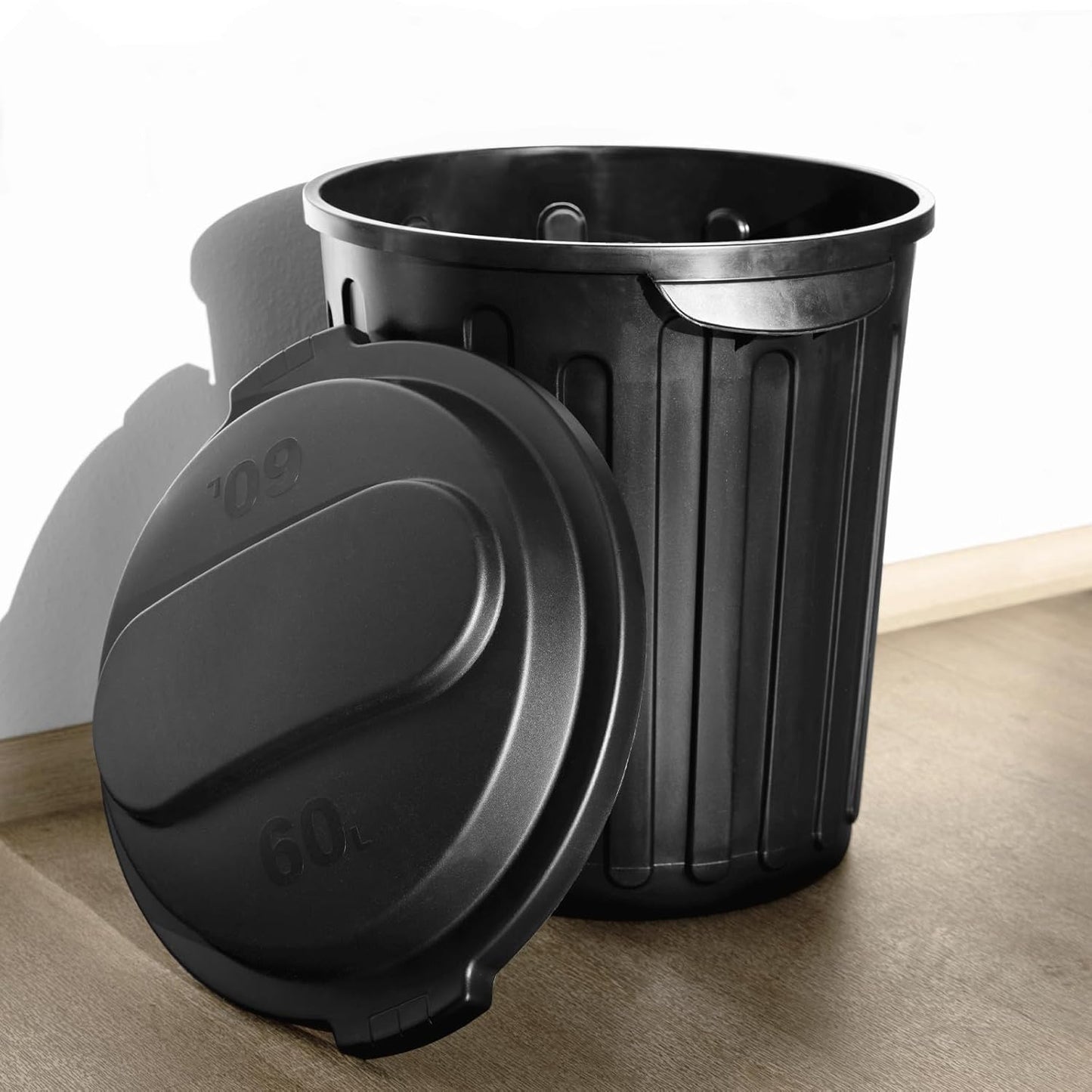 Abfalleimer Robin mit Deckel, 60 Liter