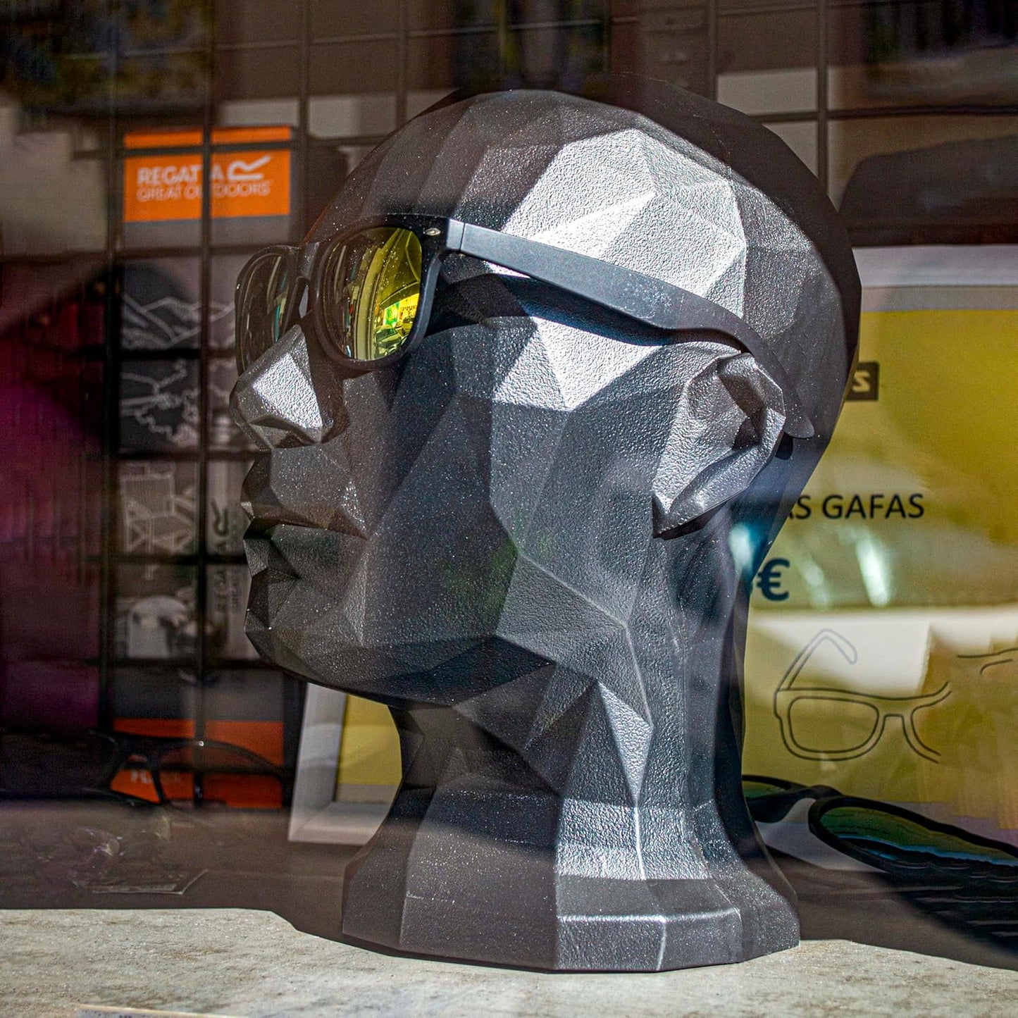 Deko-Mannequin Kopf für Helme und Brillen, Schwarz