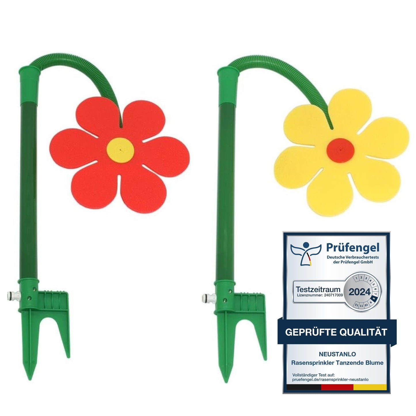 Rasensprinkler Tanzende Blume, 2er Set Farblich Sortiert