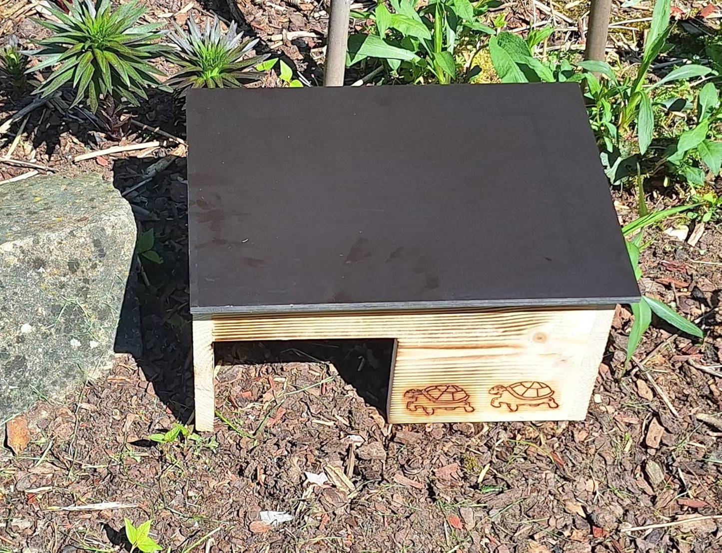 Wetterfestes Schildkrötenhaus, Gebrannt Produktabmessungen25T cm x 35B cm x 22H cm