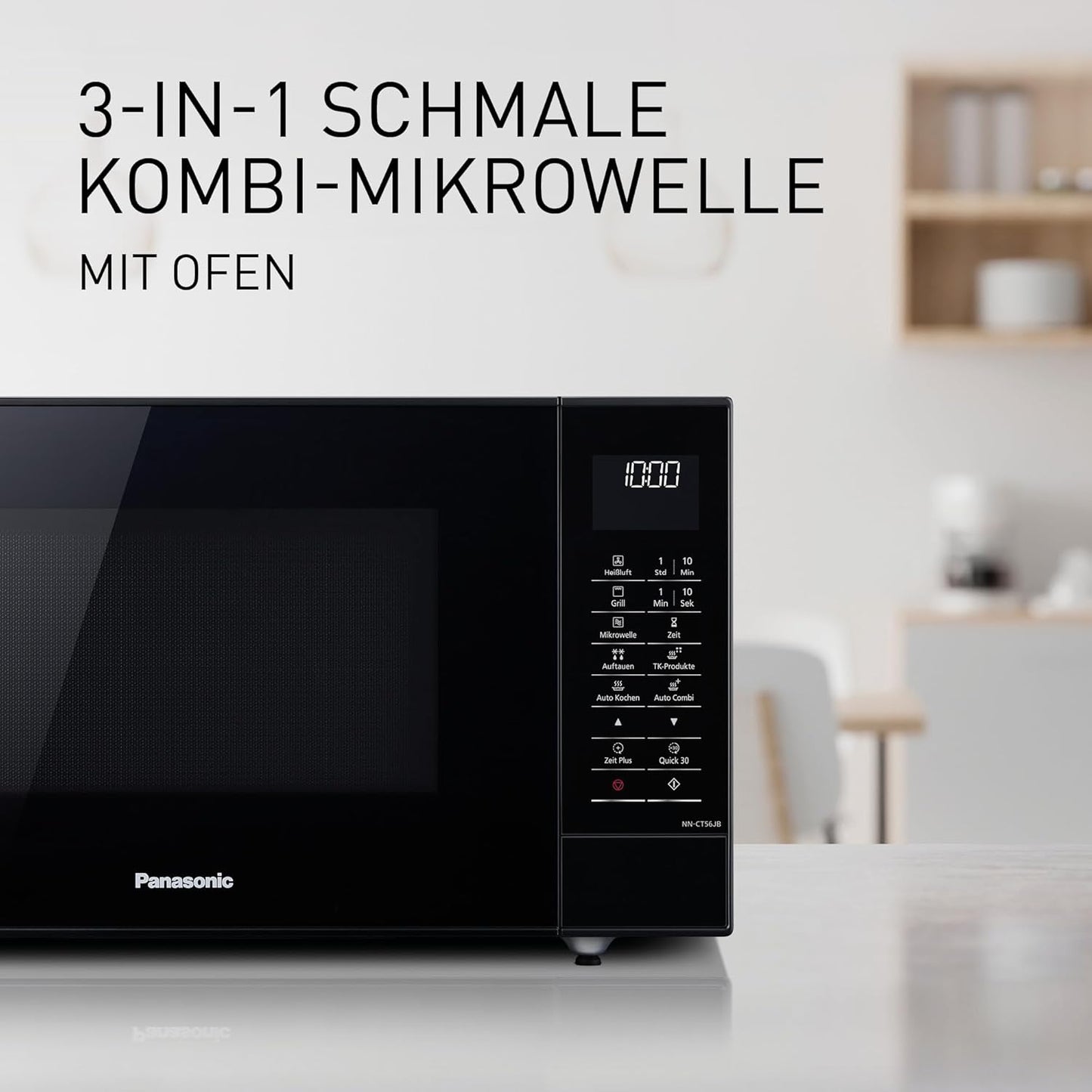 NN-CT56 - Heissluft-Kombi-Mikrowelle im Slim-Design, Schwarz