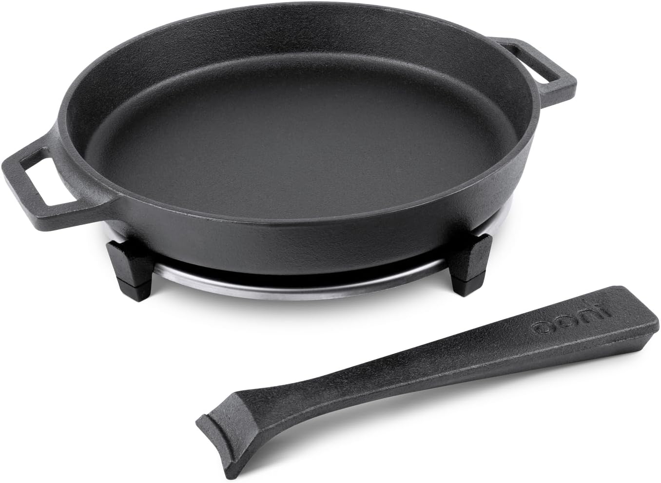 Gusseisen-Grillpfanne mit abnehmbarem Griff, Gusseisenpfanne
