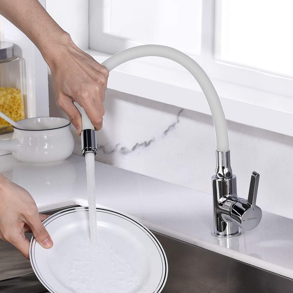 ‎G4002-3 Flexible Küchenarmatur, Weiss