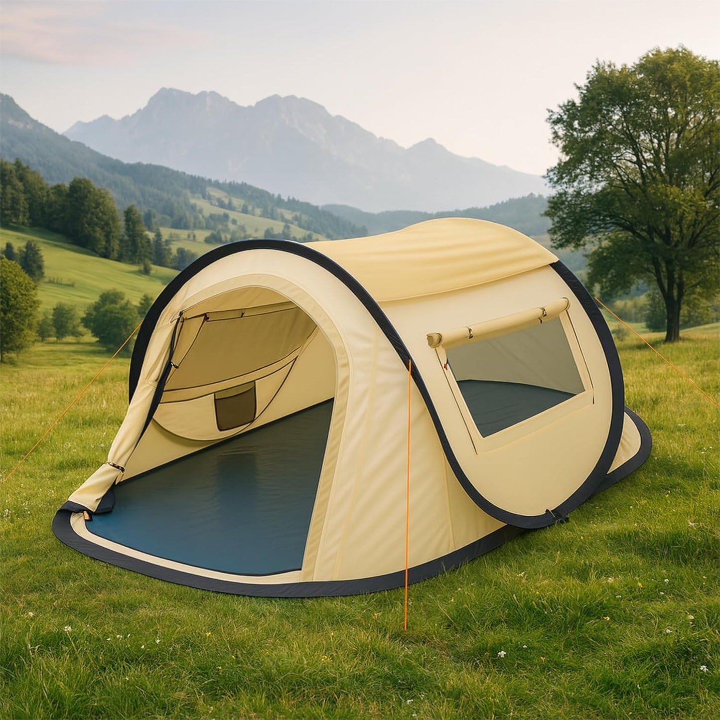Quiki-Wurfzelt für 2 Personen, Creme / Beige