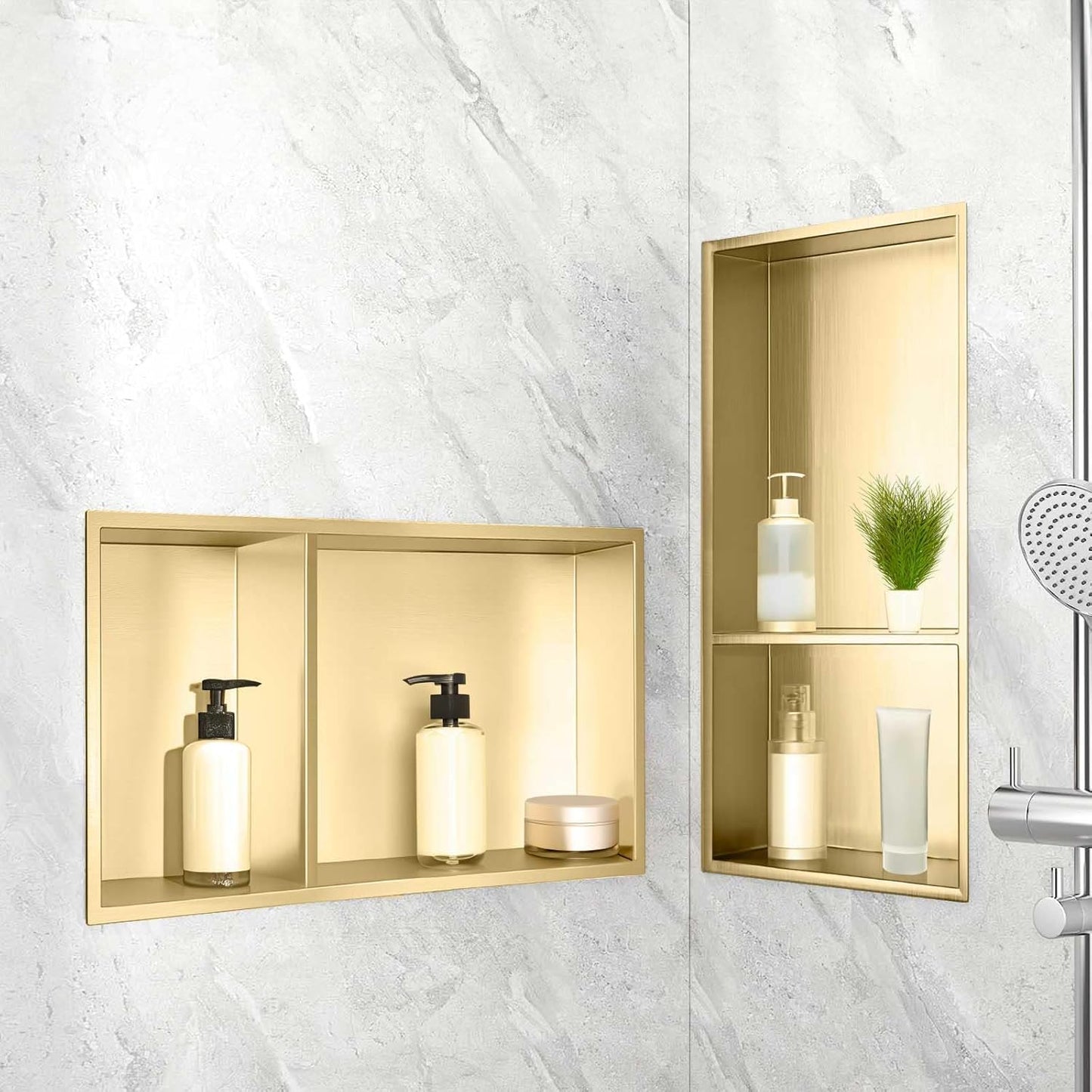 Wandnische für Dusche mit Regal (30×60cm), 30×60cm (40/20) Gold