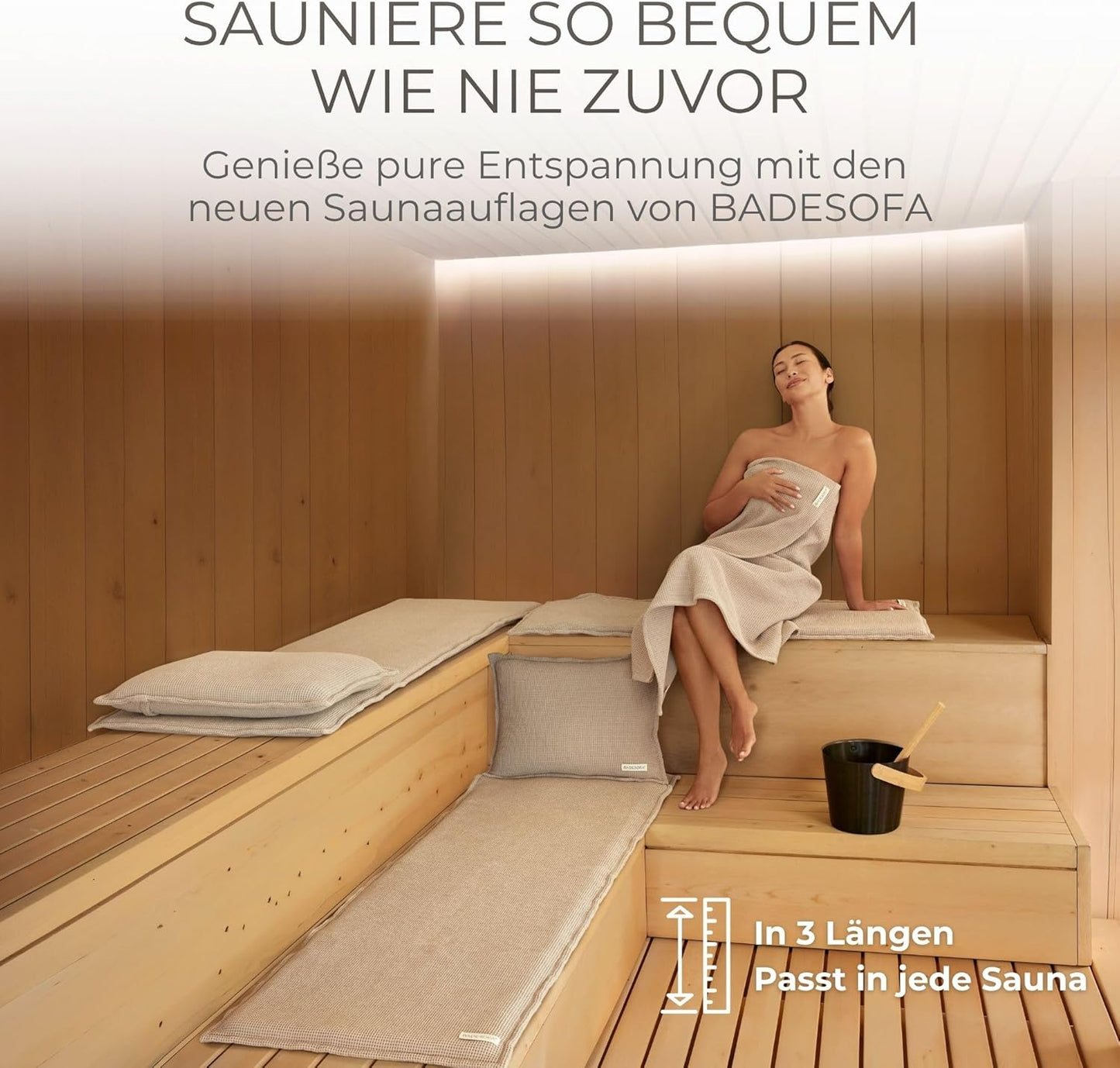 Sauna Sitzauflage, Seat (1-Sitzer) Grau