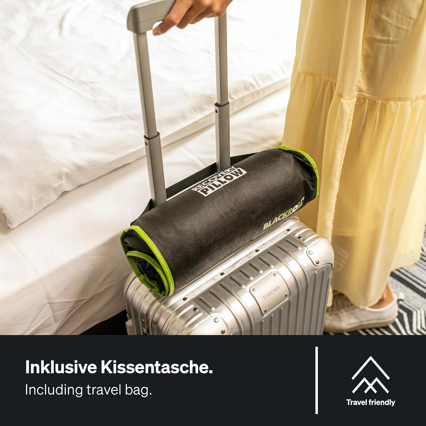 Ergonomisches Nackenkissen mit Bezug und Travel Bag, Kissen + Kissenbezug Climate