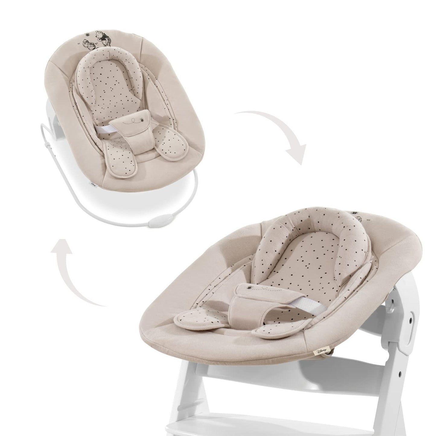 Alpha Bouncer 2in1, Winnie the Pooh Beige 3-Punkt-Gurt