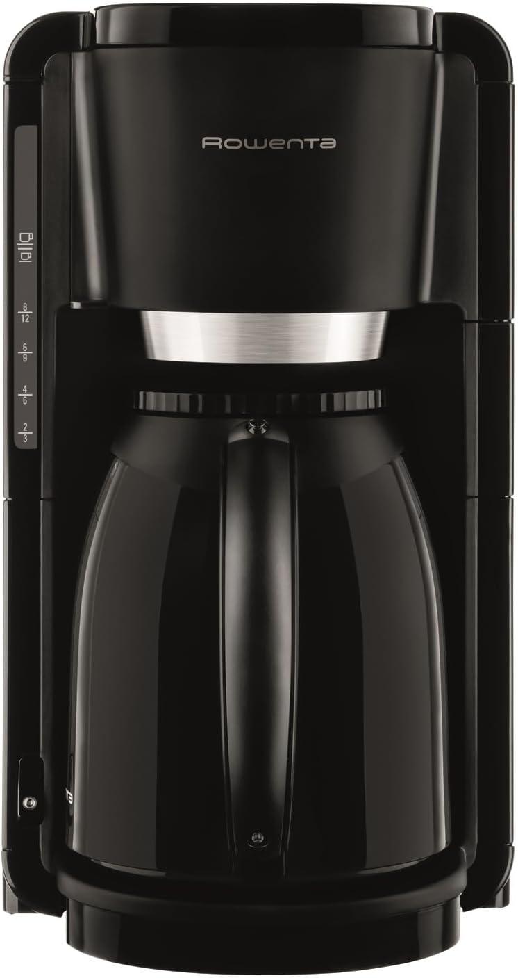 Adagio Milano CT3808 Filterkaffeemaschine mit Thermoskanne, Schwarz, Single