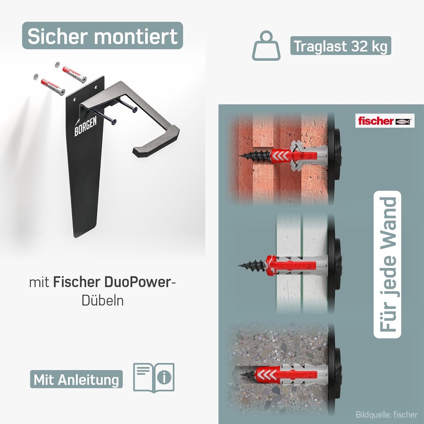 Wandhalterung, 3er-Set