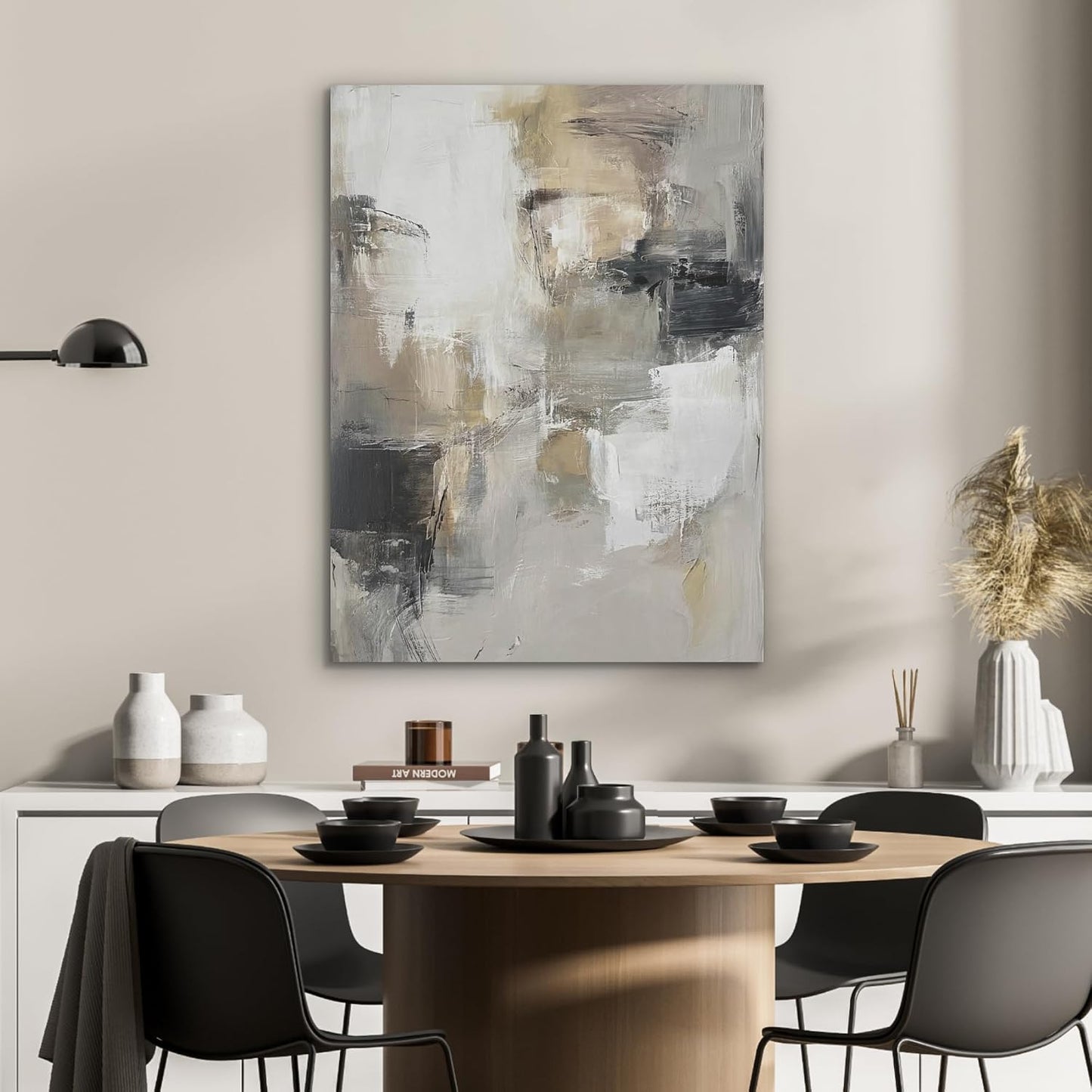 Filzbild Wall Art, 60x80 cm, 80L x 60B cm Farbpalette - Pinselstriche