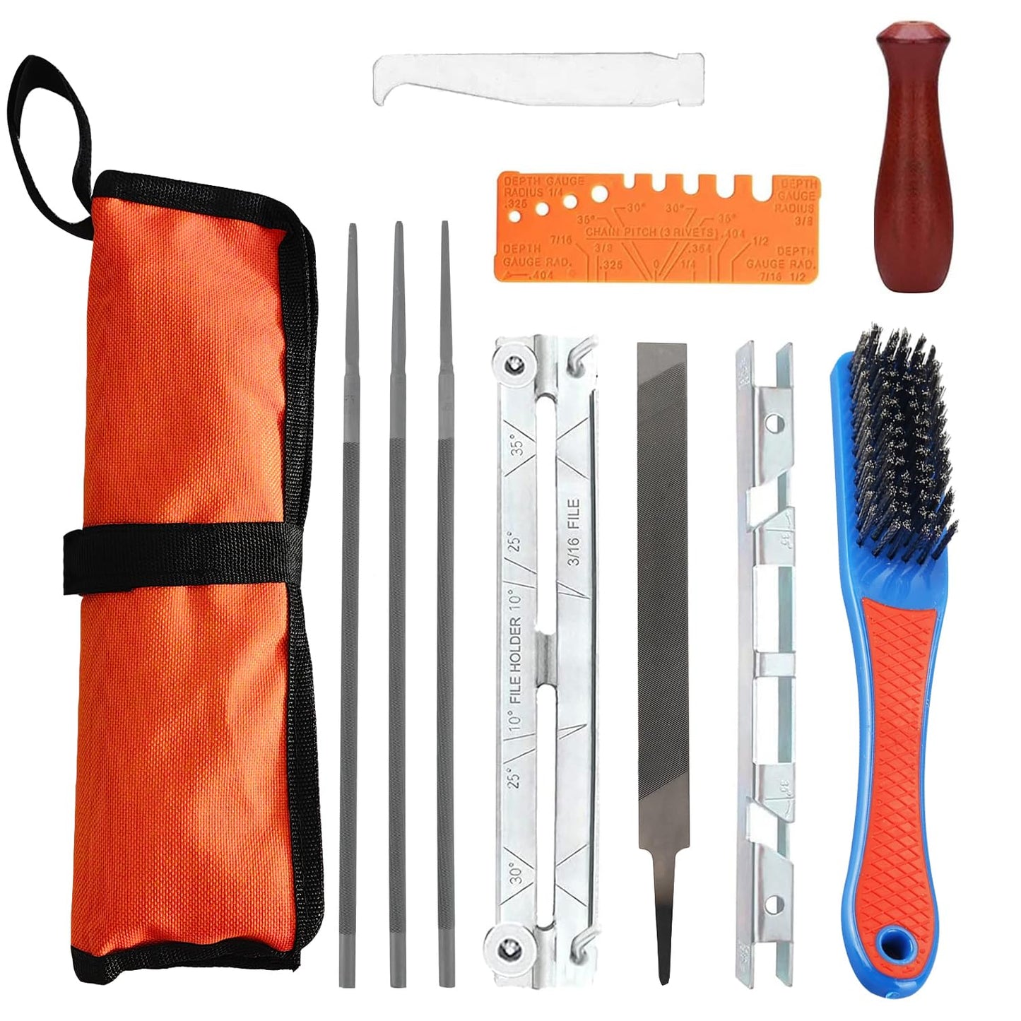 Kettensägen Schärffeilen Kit 11-teilig