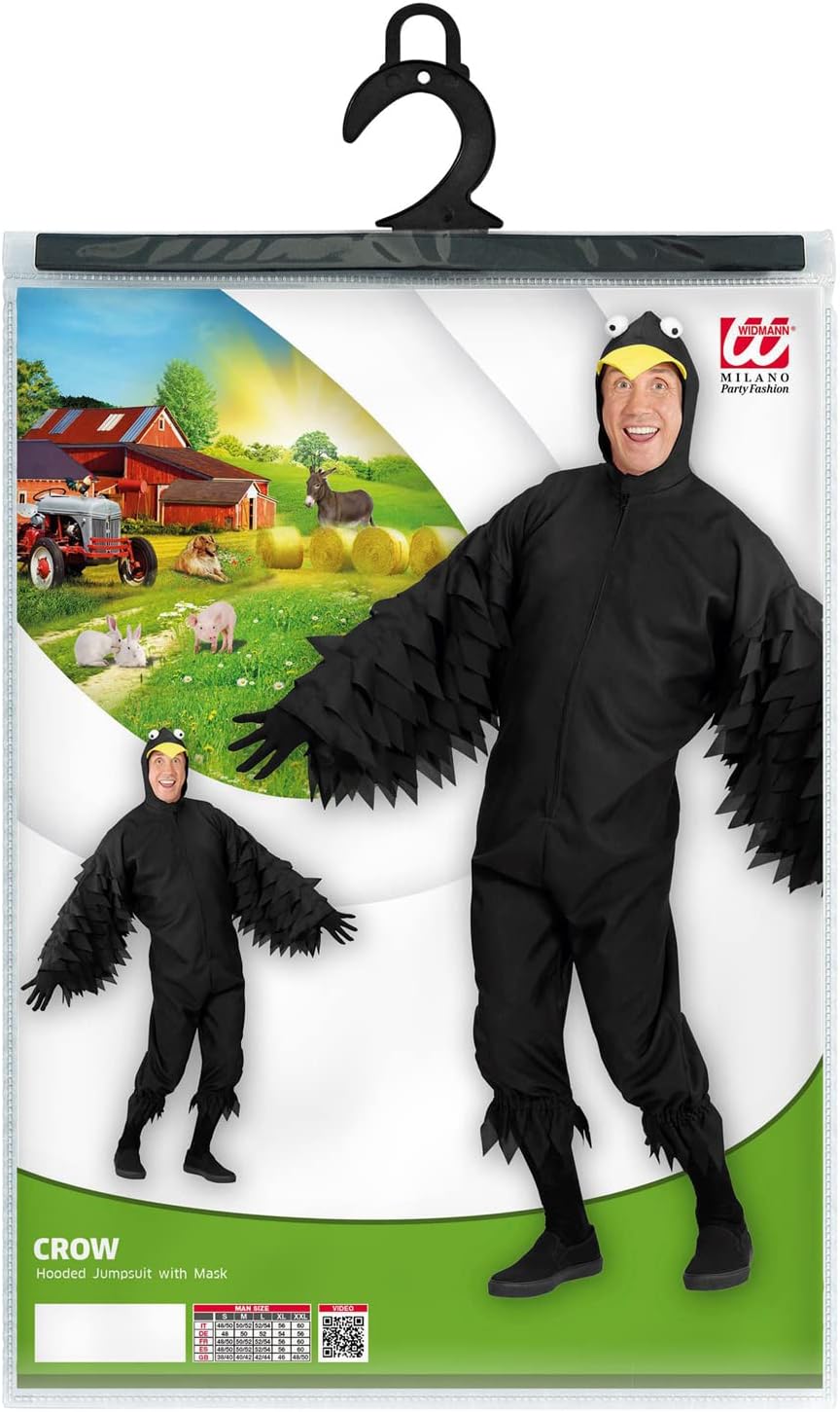 Tierkostüm Plüsch Rabe Overall