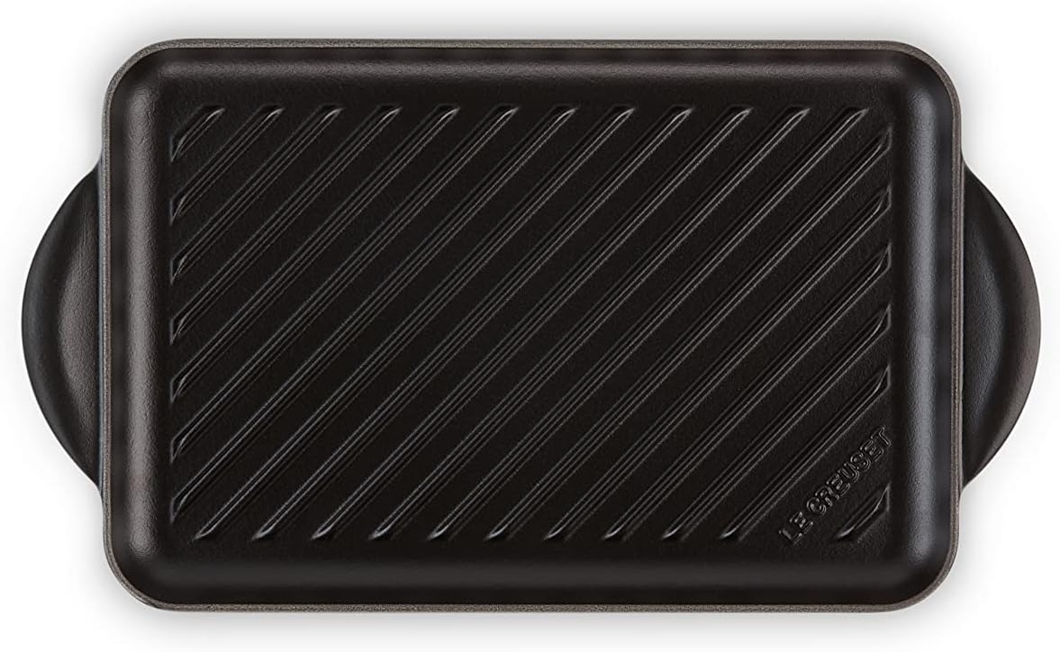 Rechteckige Grillplatte, Schwarz Matt